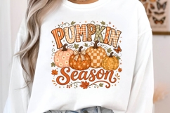Pumpkin Season Floral Autumn Pumpkins PNG Sublimation Design Product Image 2