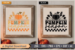 Pumpkin Season SVG File | Fall Retro SVG Product Image 5