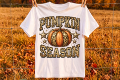 Pumpkin Season Png, Leopard Pumpkin Sublimation Design Product Image 2