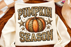 Pumpkin Season Png, Leopard Pumpkin Sublimation Design Product Image 3