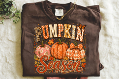 Pumpkin Season PNG, Retro Floral Fall Design Product Image 2