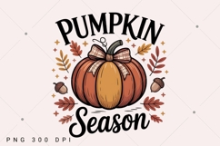 Pumpkin Season PNG, Fall Vibes PNG, Fall PNG, Varsity Design Product Image 2