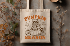 Pumpkin Season SVG PNG, Cute Raccoon Design, Cozy Autumn Product Image 3
