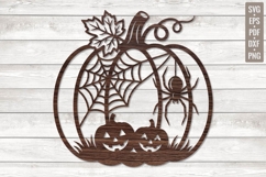 Pumpkin shape Halloween Wall Sign SVG Product Image 1