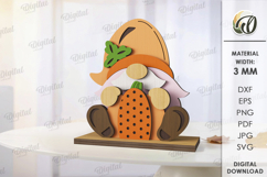 Pumpkin Shelf Sitter Laser Cut. Stand decor SVG Product Image 1