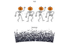 pumpkin skeleton halloween 40oz quencher tumbler sublimation wrap uv dtf wrap SVG high resolution transparent background