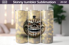 3D Pumpkin Faces Tumbler | Halloween Tumbler Wrap Product Image 1