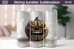 Pumpkin Halloween Tumbler Wrap | 3D Halloween Tumbler Product Image 1