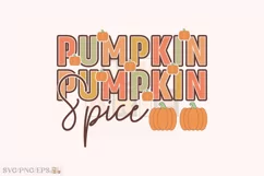 Autumn Fall Season PNG Pumpkin Spice SVG T-shirt Design Product Image 1