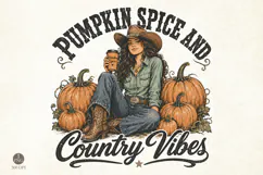 Pumpkin spice and country vibes Png, Fall shirt design Product Image 1