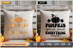 Pumpkin Spice and Everything Nice SVG File | Fall Retro SVG Product Image 3