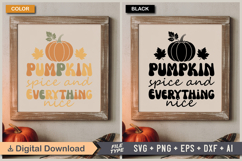 Pumpkin Spice and Everything Nice SVG File | Fall Retro SVG Product Image 5