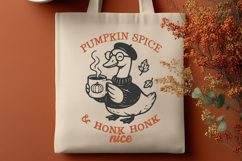 Pumpkin Spice and Honk Honk Nice SVG | Funny Fall Goose PNG Product Image 3