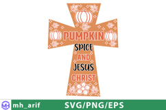 Pumpkin Spice And Jesus Christ Funny Christian Fall Quote Product Image 1