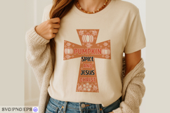Pumpkin Spice And Jesus Christ Funny Christian Fall Quote Product Image 4