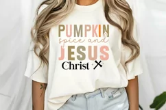 Pumpkin Spice and Jesus Christ SVG , Autumn Bible Verse SVG Product Image 2