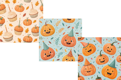 pumpkin spice birthday, sweet party design, festive fall pattern, birthday cake background, autumn celebration art, party hat decor, buttercream frosting paper, joyful occasion design, festive sprinkle pattern, happy fall art
