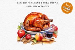 Pumpkin Spice Chicken Thanksgiving Food Clipart Fall Mood PNG Party Art Image Watercolor Transparent Print illustration sublimation creepy printable digital watercolor Thanksgiving pumpkin spice chicken, fall clipart, junk journaling, food art, baking