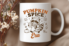 Pumpkin Spice Era SVG PNG, Cute Raccoon Cozy Fall Design Product Image 3