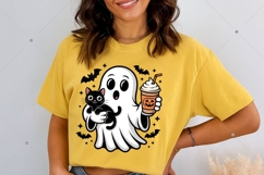 Pumpkin Spice Ghost PNG, Halloween Ghost PNG, Halloween Cat Product Image 2