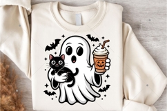 Pumpkin Spice Ghost PNG, Halloween Ghost PNG, Halloween Cat Product Image 4