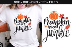 Pumpkin spice junkie - Fall SVG Design Product Image 1