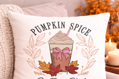Pumpkin Spice Latte Embroidery Fall Kitchen Decor Coffee Clu Product Image 4