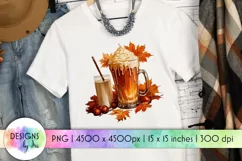 Pumpkin Spice Latte Sublimation | Autumn Shirt Print Product Image 1