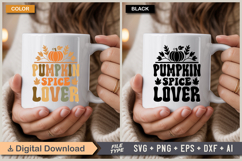 Pumpkin Spice Lover SVG File | Fall Retro SVG Product Image 4