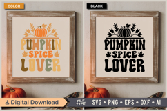 Pumpkin Spice Lover SVG File | Fall Retro SVG Product Image 5