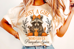 Just a Girl Who Loves Pumpkin Spice PNG, Autumn PNG, Fall Product Image 2