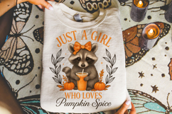 Just a Girl Who Loves Pumpkin Spice PNG, Autumn PNG, Fall Product Image 3
