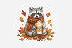 Pumpkin Spice Raccoon PNG Product Image 2