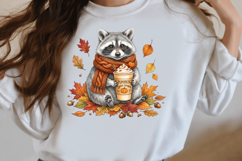 Pumpkin Spice Raccoon PNG Product Image 3