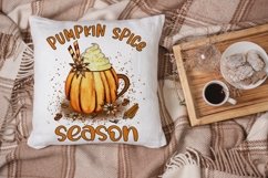 Pumpkin Spice Season Sublimation | Watercolour Fall PNG Product Image 4