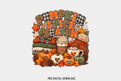 Pumpkin Spice Season Fall Sublimation Design, Cozy Autumn Product Image 1