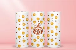 pumpkin spice skinny tumbler sublimation wrap with high resolution and transparant background are for 20oz and 30oz skinny tumbler