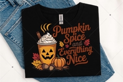 Pumpkin Spice and Everything Nice PNG, Fall Sublimation Product Image 4