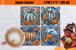 Blue Pumpkin Sublimation | Square Coaster Product Image 1