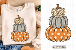 Pumpkin Stack Png, Sublimation pumpkin Design Product Image 1