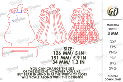 Pumpkin Stand Decors Bundle Laser Cut. Stand Decor SVG Product Image 2