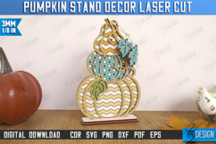 Fall Floral Pumpkin Laser Cut| Autumn Home Decor | Farmhouse Product Image 1