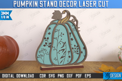 Fall Floral Pumpkin Laser Cut| Autumn Home Decor | Farmhouse Product Image 1