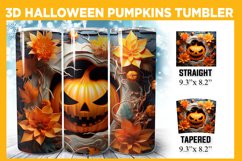 Pumpkin Sublimation - 20 oz Tumbler Skinny, Warpped Design, Halloween, Pumpkins Sublimation, Digital Download PNG, Straight &amp; Tapered PNG, 3d Halloween 20oz Skinny Tumbler, 3D Hole In A Wall Tumbler, 3d Sublimation Tumbler Wrap, 20 oz Fall Tumbler