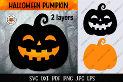 Halloween Pumpkin Laser Cut SVG, Jack O Lantern SVG Product Image 1
