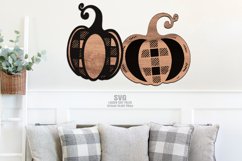 Plaid Pumpkin SVG | Fall SVG Laser Cut Files Product Image 3