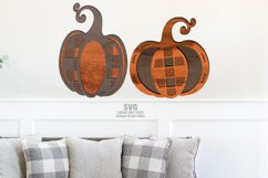 Plaid Pumpkin SVG | Fall SVG Laser Cut Files Product Image 4