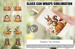 Glass Can Pumpkin Tea Animals Product Image 1