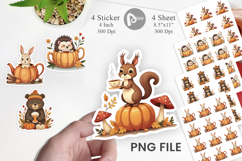 Pumpkin Tea Animals Sticker Product Image 1
