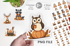 Pumpkin Tea Animals Sticker Product Image 1